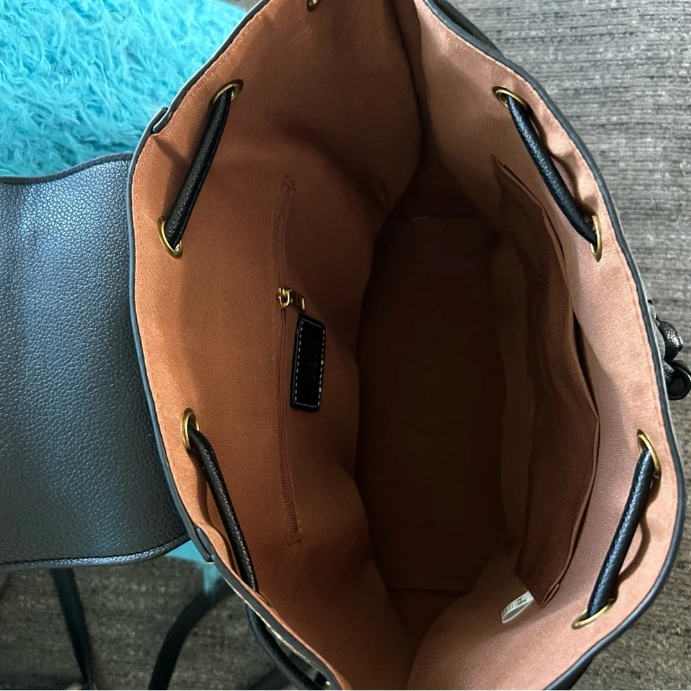 Coach Black and Tan Backpack - Picture 4 of 4